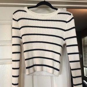 Cropped Striped Sweater
